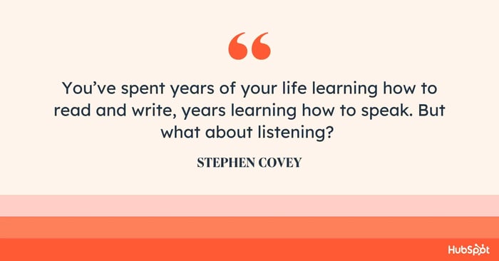 7 habits of highly effective people quote, You’ve spent years of your life learning how to read and write, years learning how to speak. But what about listening?