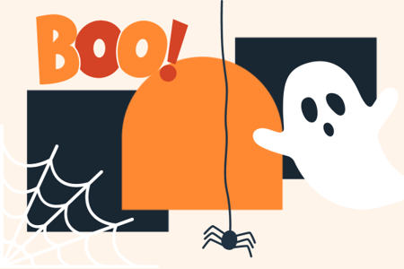 ultimate list of halloween puns represented with halloween-themed imagery