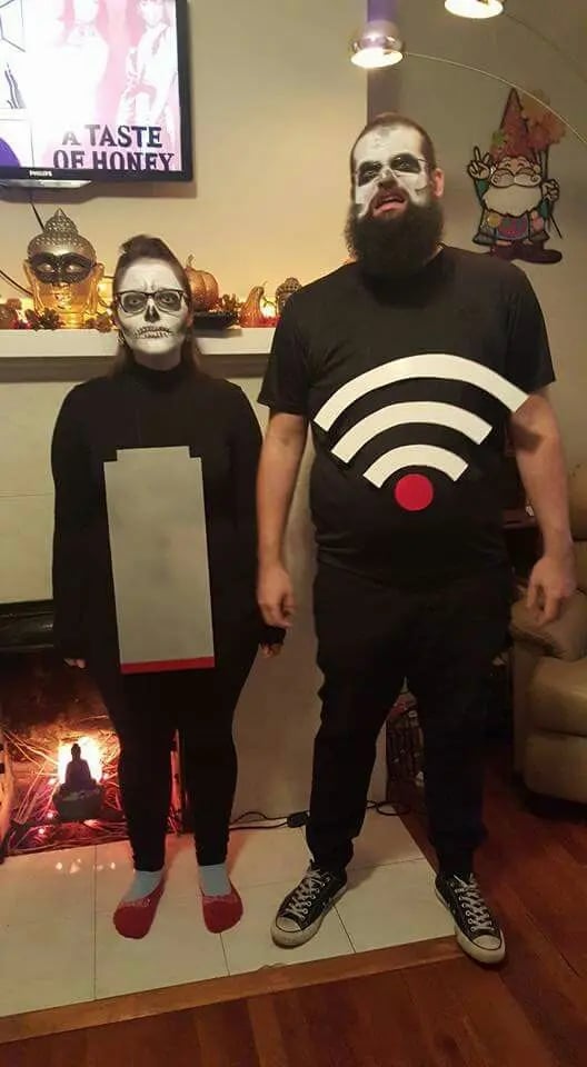 Dead Battery and Low Wi-Fi Halloween Costume