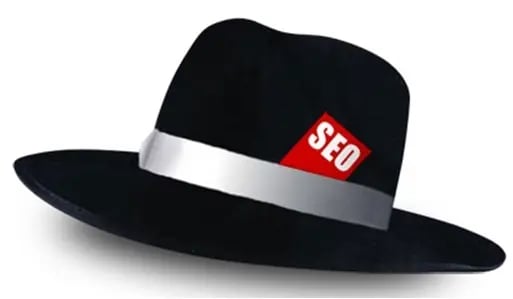Black hat with SEO label on top