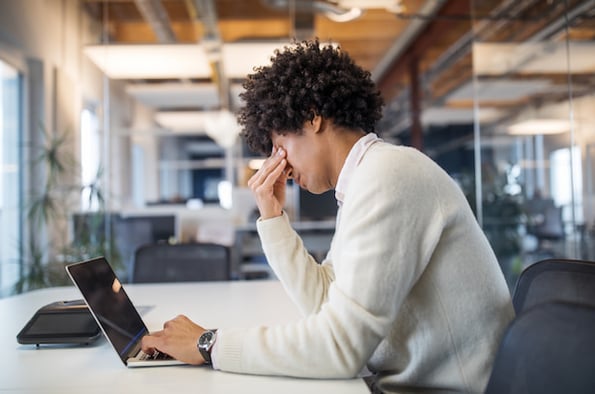customer service representative feeling stressed out in the workplace