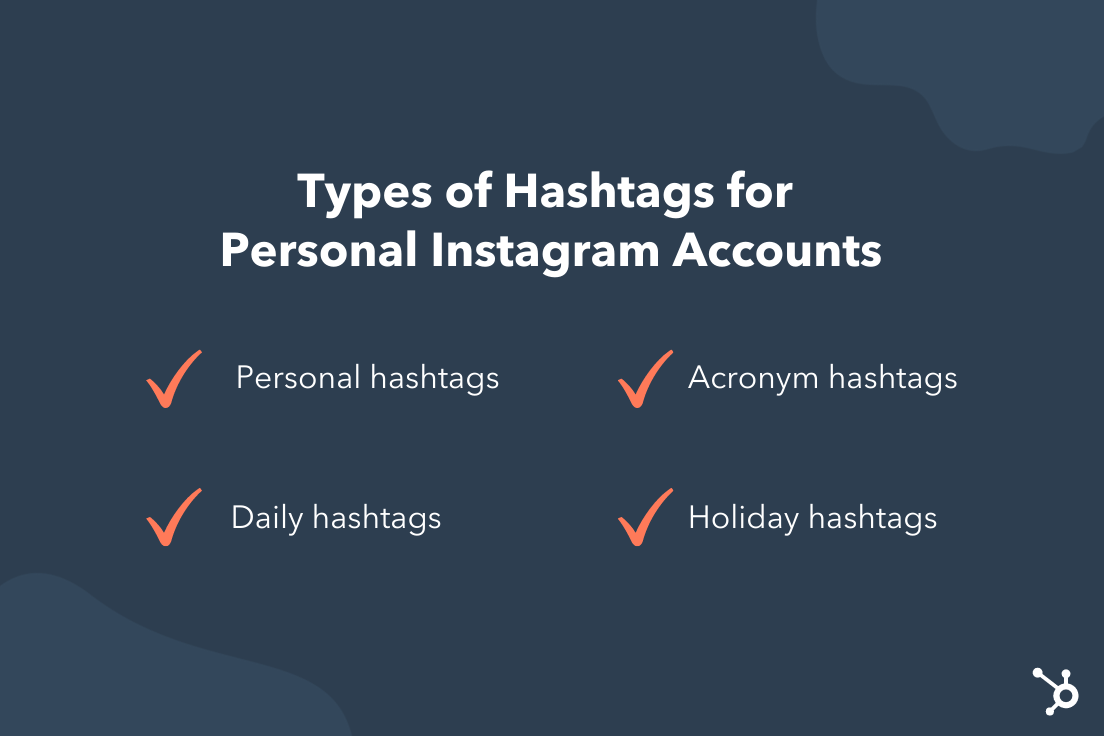 Types of hashtags for personal Instagram accounts