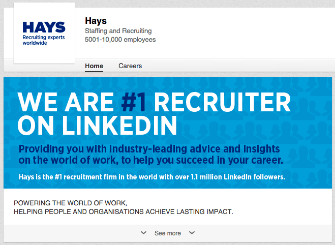 hays linkedin page