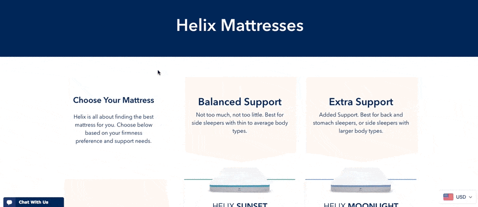 helix-mattresses-product-landing-page