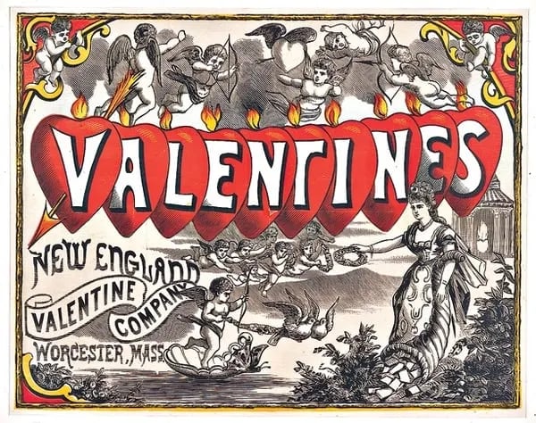 public-domain-images-ester-Cover of a Valentine's Day book published by Howland's company