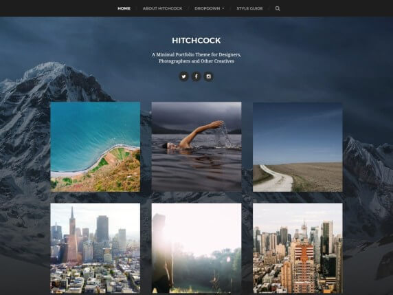 hitchcock photography theme