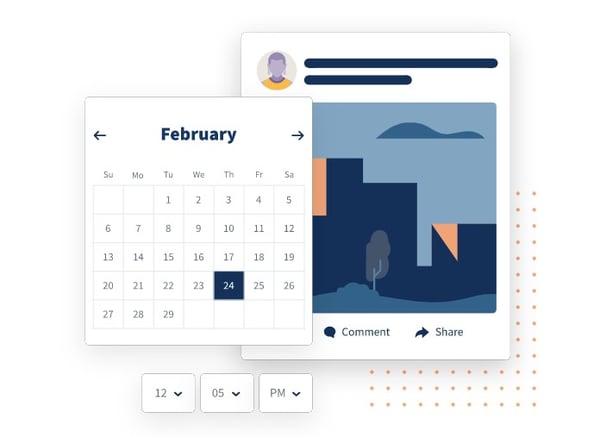 hootsuite social publishing calendar features