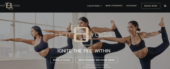 Fitness Website hot 8 yoga