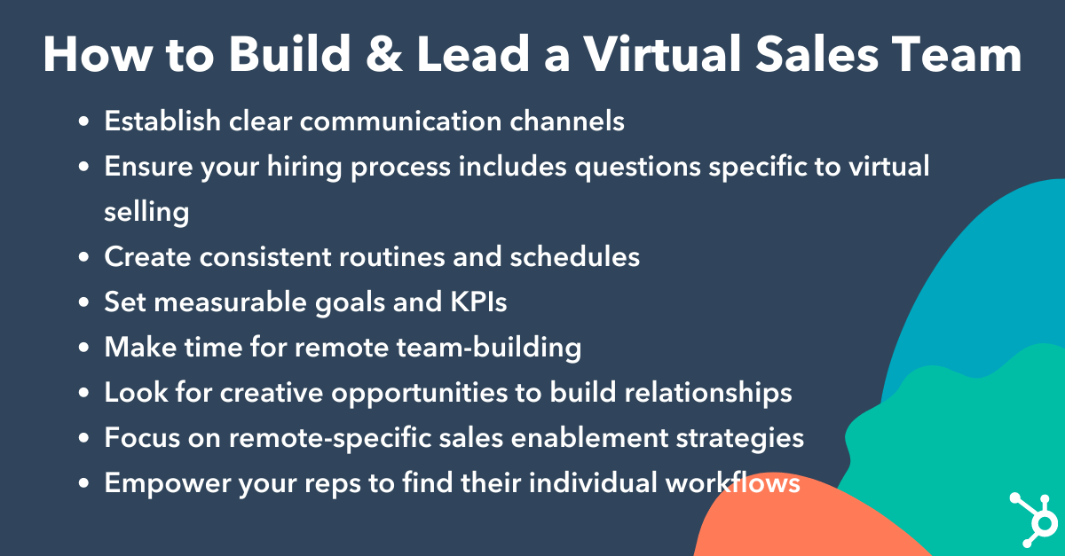 how to build and manage a virtual sales team