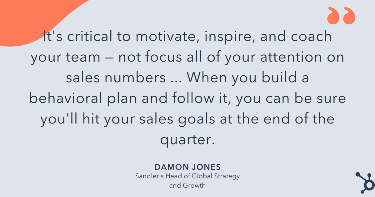 how to create a goal driven sales environment according to damon jones