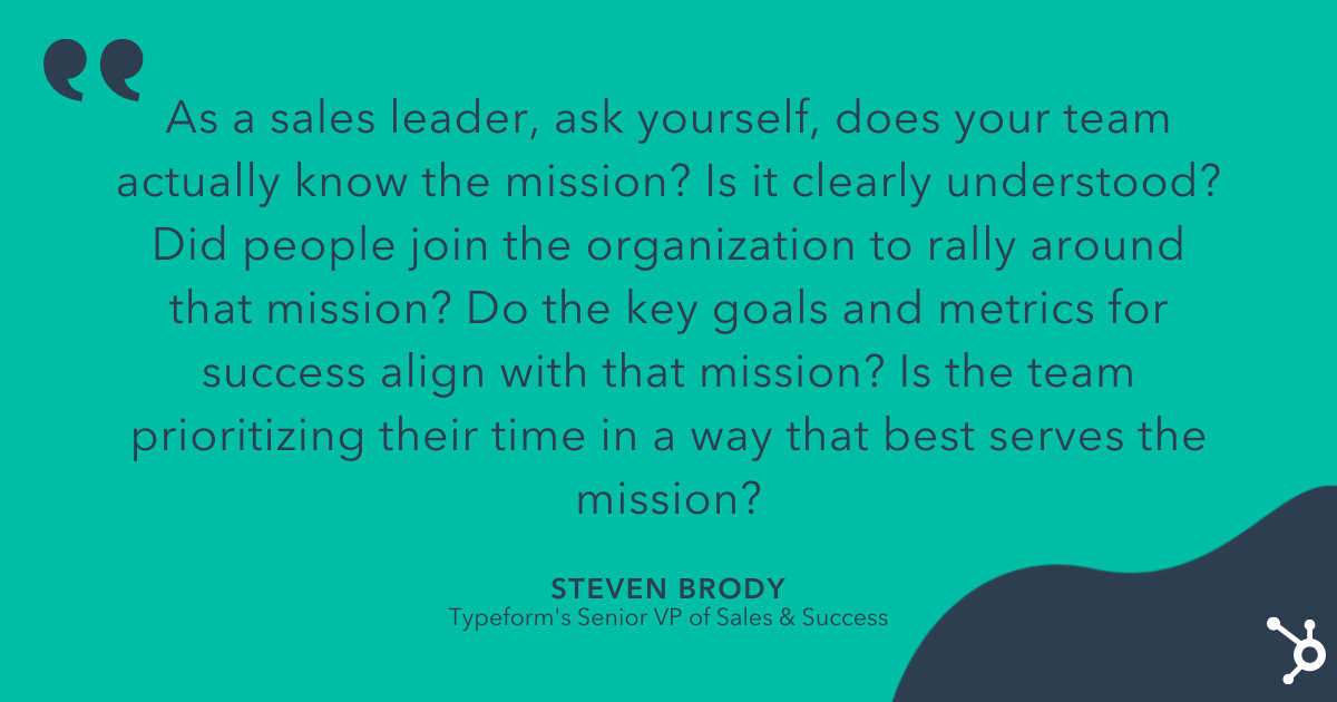 how to create a goal driven sales environment according to steven brody