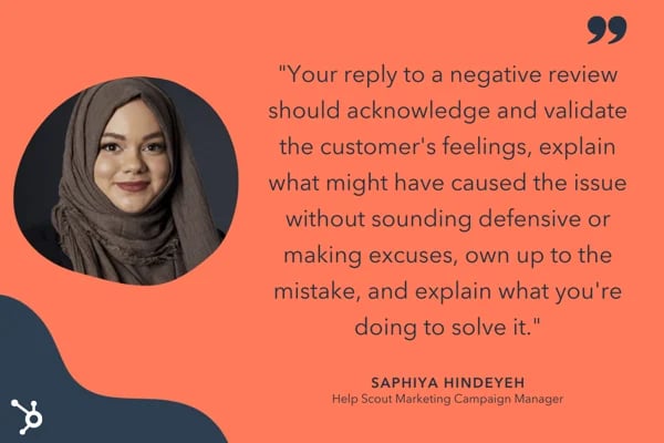 how to respond to customer reviews according to help scout