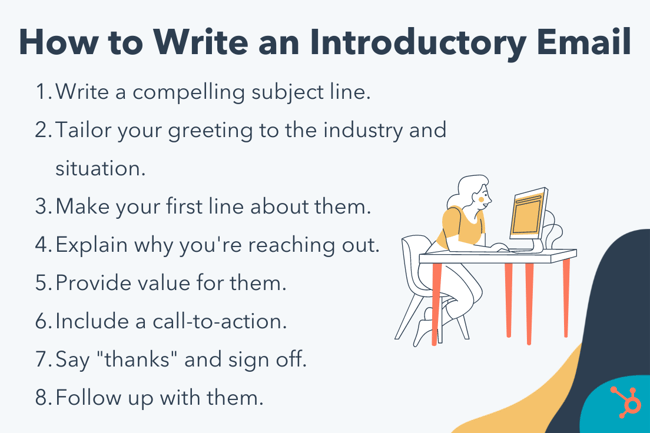 how to write an introductory email checklist