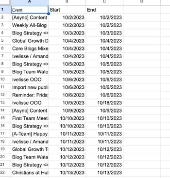 how to insert a calendar into google sheets: clean up data