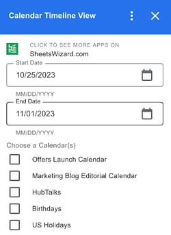 how to insert a calendar into google sheets:  pull events