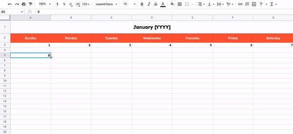how to make google sheets calendar add numbers.gif?width=650&height=298&name=how to make google sheets calendar add numbers - How to (Easily) Make Perfect Content Calendars in Google Sheets