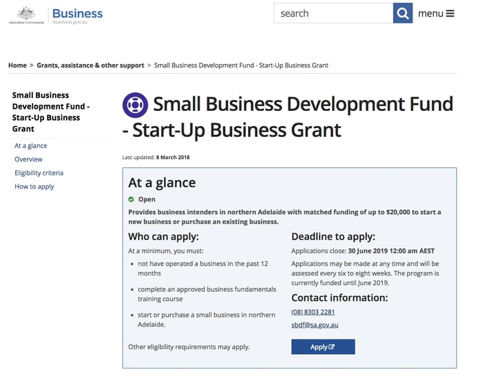 Small Business Development Fund