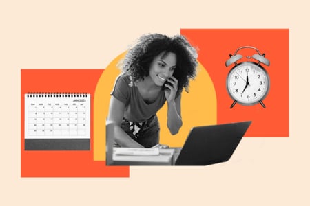 woman learning how to use google calendar