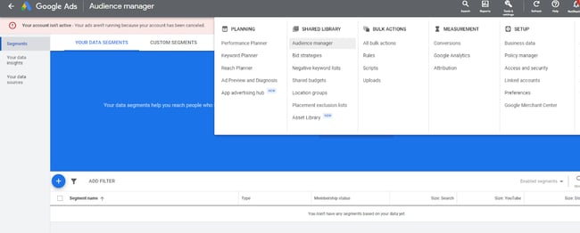 how to use custom affinity audiences: access audience manager