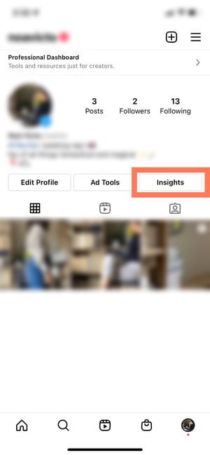 how to use instagram insights: professional profile