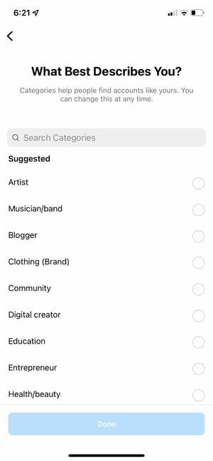 how to use instagram insights: category