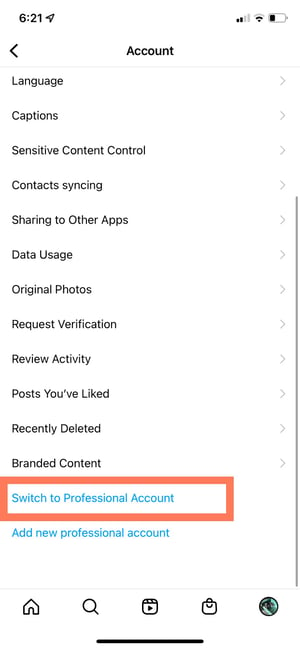 كيفية استخدام رؤى instagram: قم بالتبديل إلى حساب احترافي