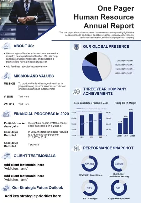 business one pager example, human resources