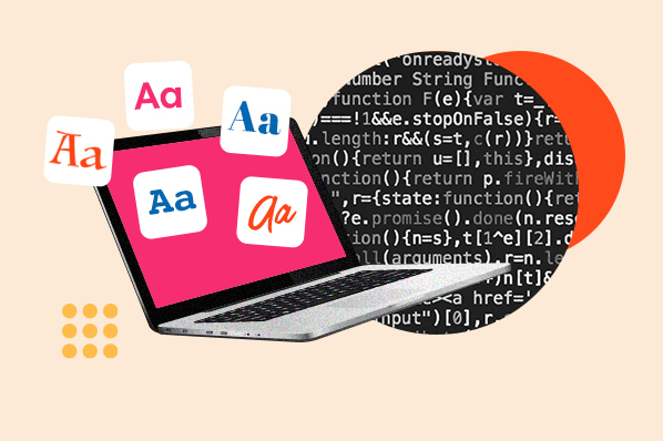 best html fonts displayed on a laptop