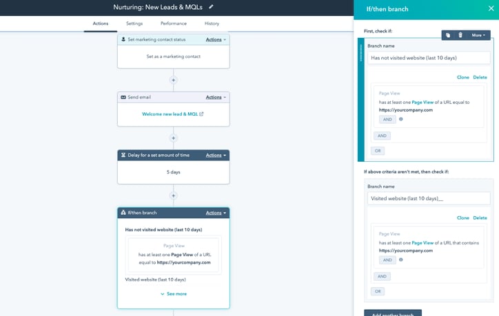 hubspot email marketing software automated workflow