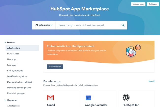 HubSpot App Marketplace sales prospecting tool