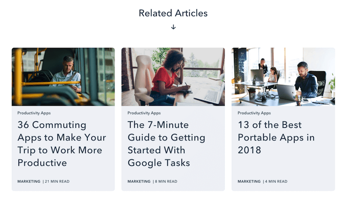  Related Articles internal connecting method on HubSpot's pillar page