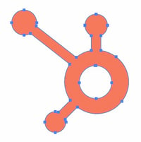 hubspot logo with points and lines highlighted