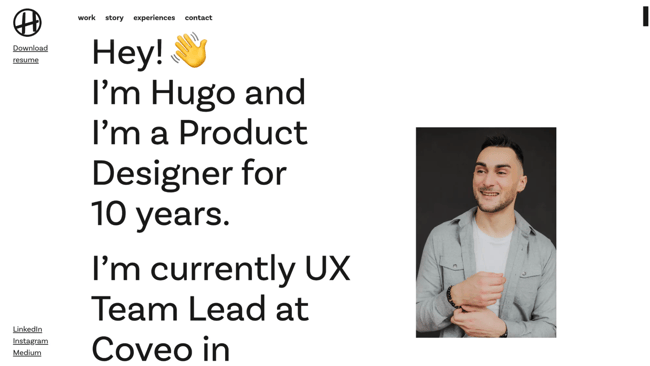 hugo.webp?width=650&height=366&name=hugo - Best Personal Website from Marketers, Creators, and Other Business Professionals Who’ll Inspire You