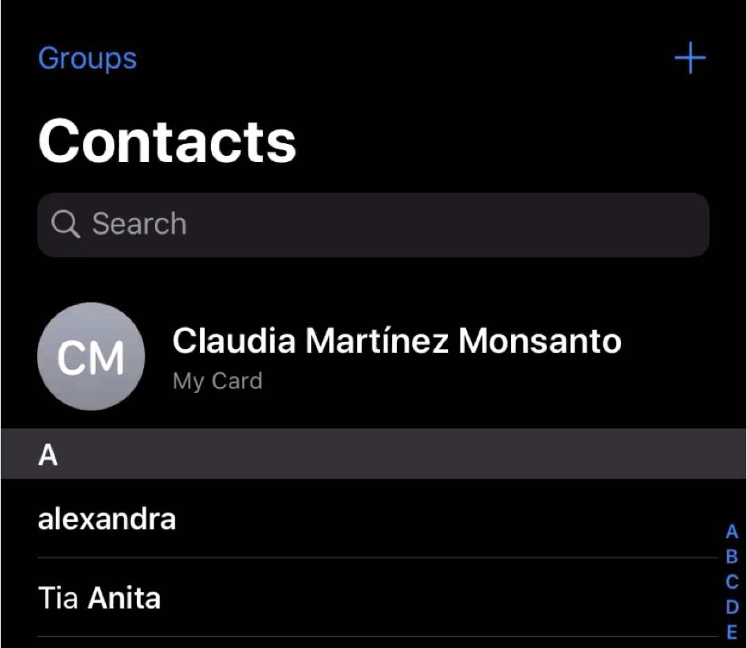Choosing which groups of contacts to show in your iPhone's address book