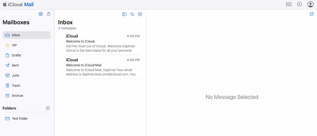Serviços de e-mail gratuitos, iCloud