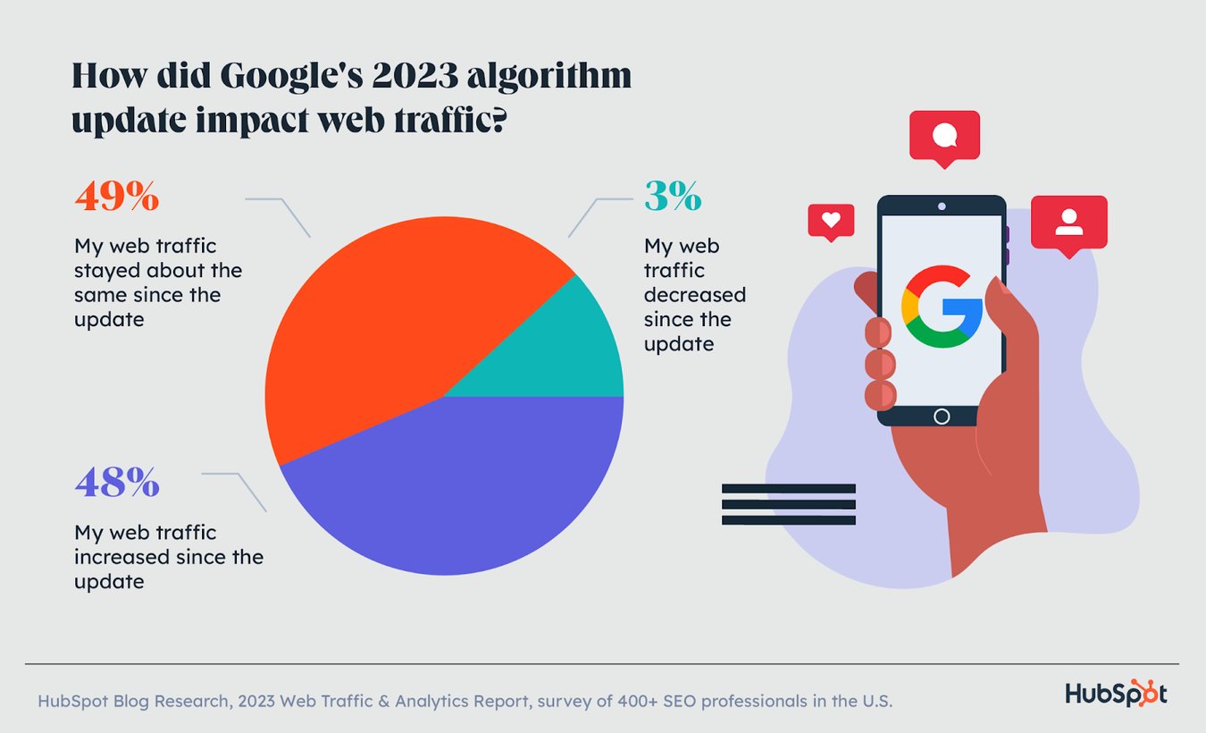 Google Algorithm Update Impact on Web Traffic - Digital Marketing Packages