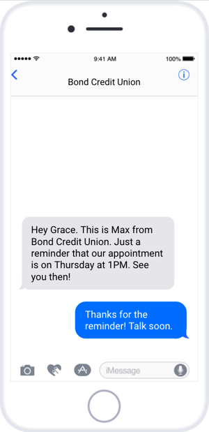 sales text message example