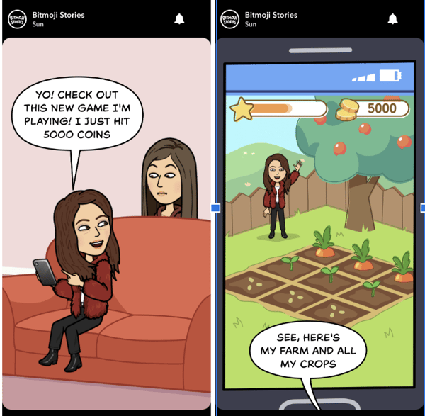 Personalized Bitmoji Story on Snapchat Discover