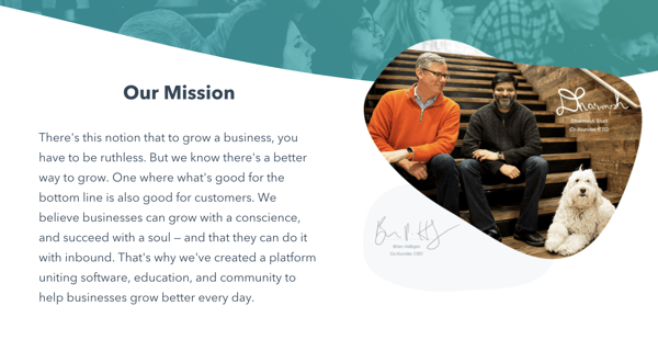 HubSpot Company Description and mission statement.