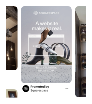 Squarespace Ad on Pinterest