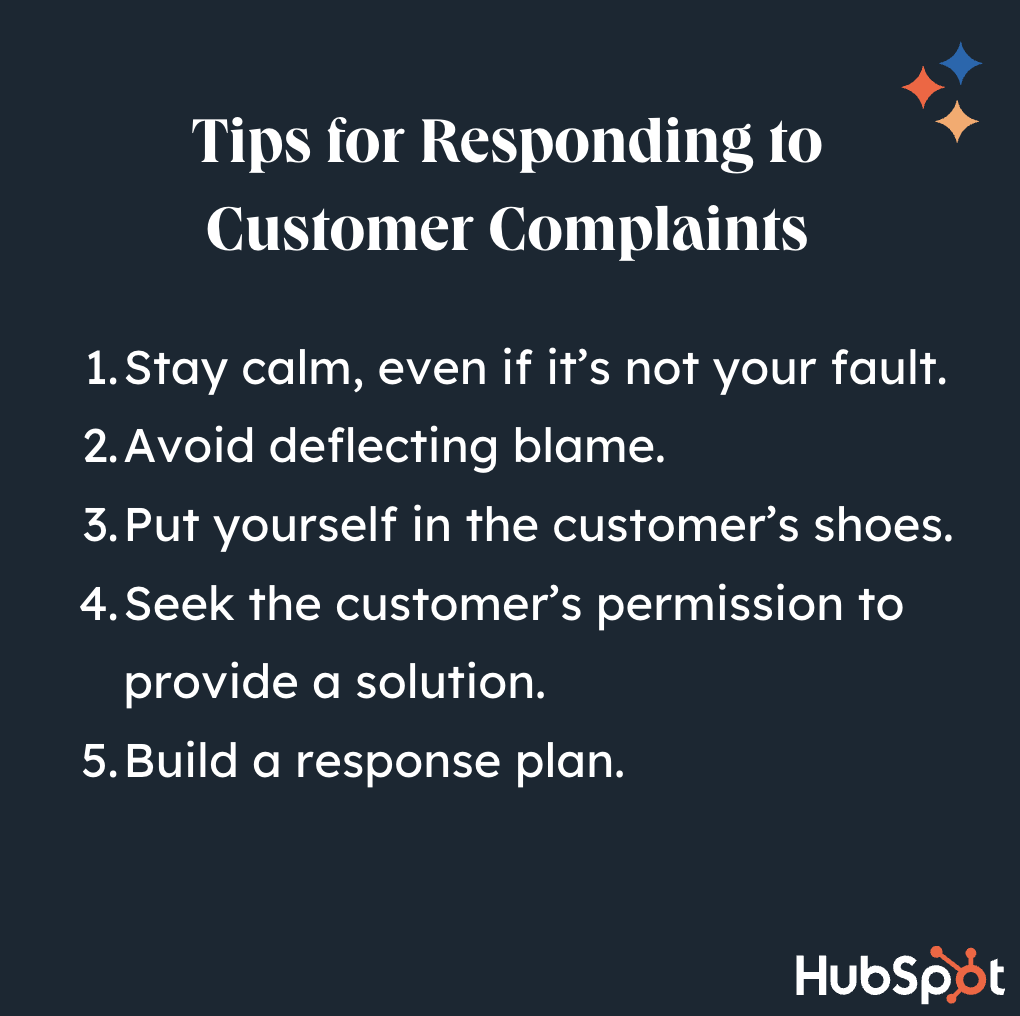 how to respond to a complaint