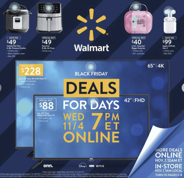 Walmart Black Friday Deals for Days Ads 