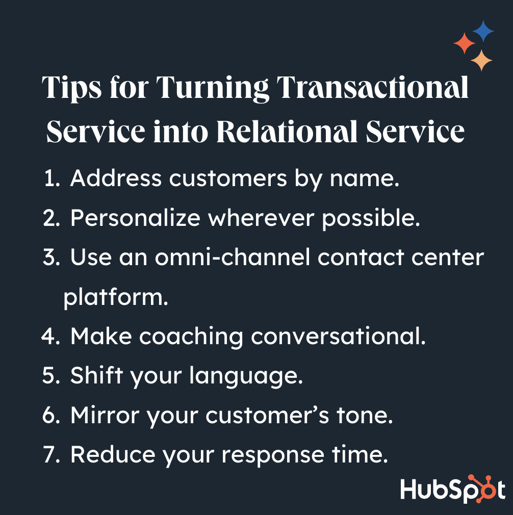 tips for turning transactional customer service into relational service