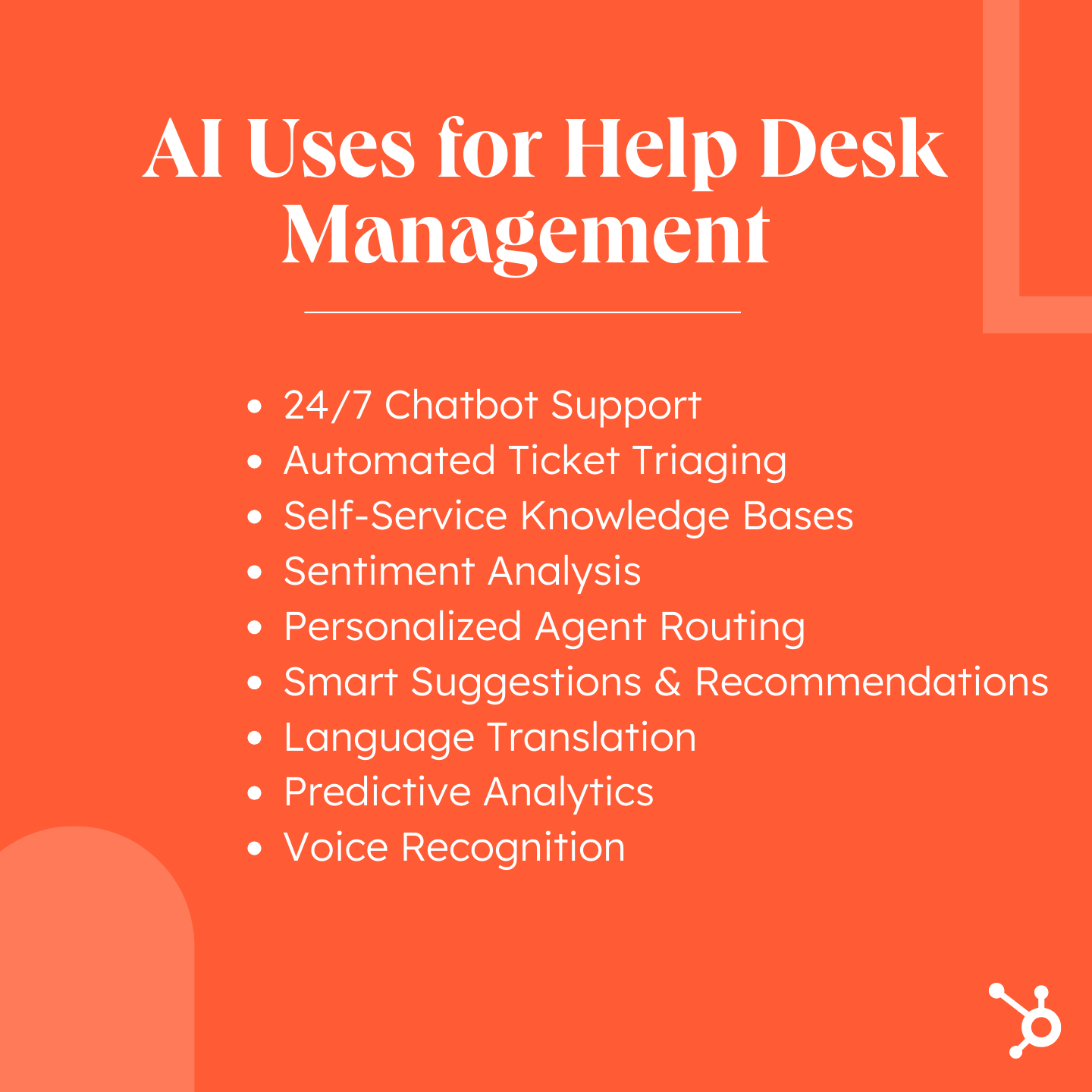 AI uses for Help Desk management