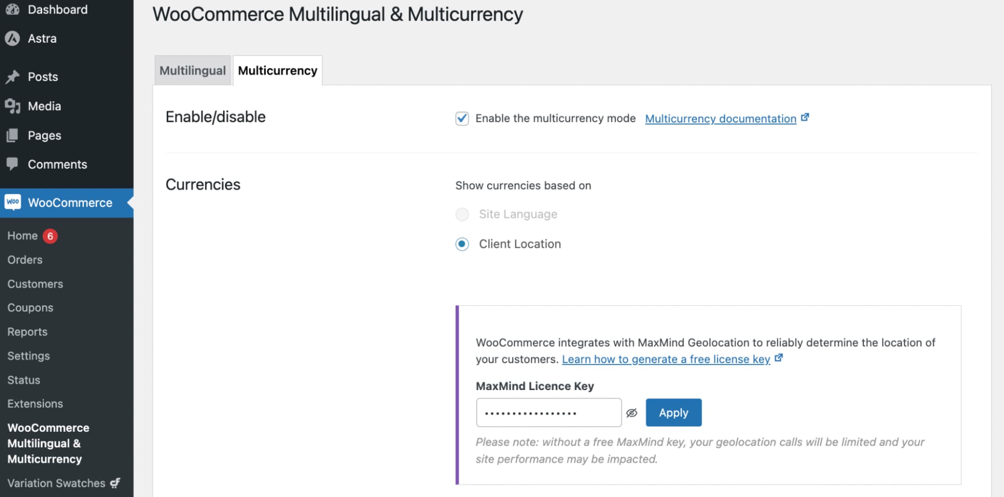 woocommerce multi-currency plugin first step demo 