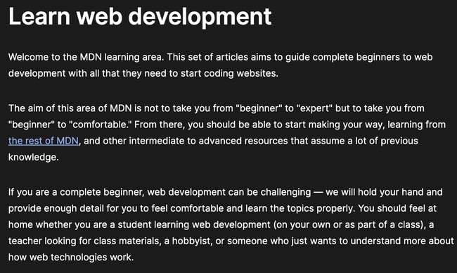 Learn web development by Mozilla