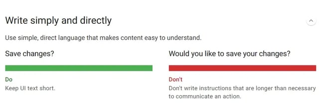 Show do’s and don’ts in your content style guide
