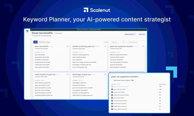 Scalenut is an AI SEO tool that is best used as a keyword planner.