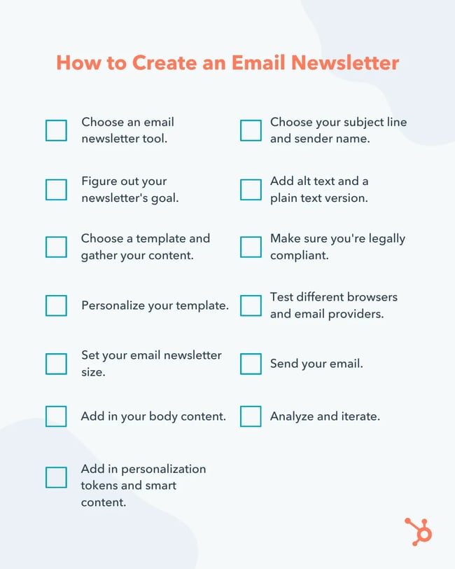 How to create an email newsletter checklist