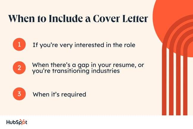 when to include a cover letter